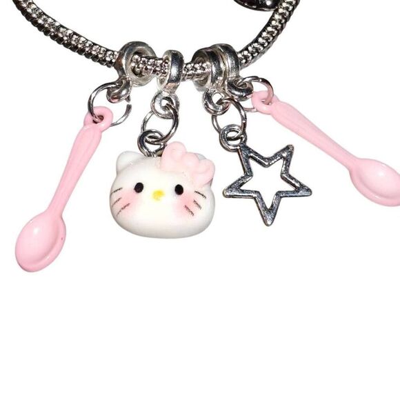 Silver Hello Kitty Adjustable Charm Bracelet - Picture 3 of 3